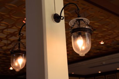 Vintage ampul lamba duvar.