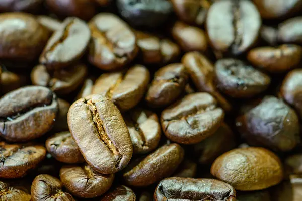 Close up of  roasted coffee bean. — Stock Photo, Image