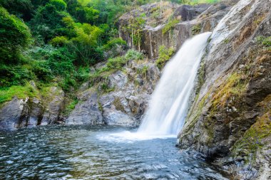 şelale derin yağmur ormanlarında. 