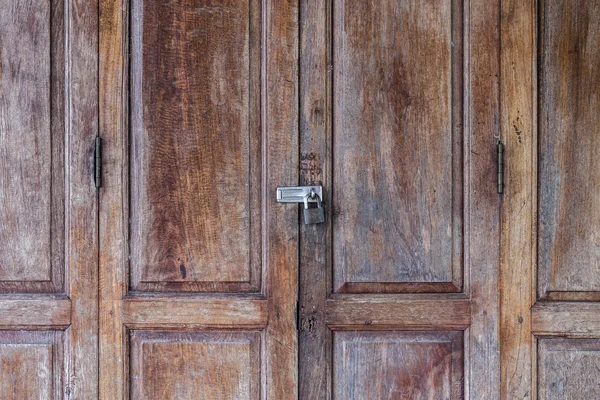 Porta chiusa, porte in legno in stile vintage . — Foto Stock