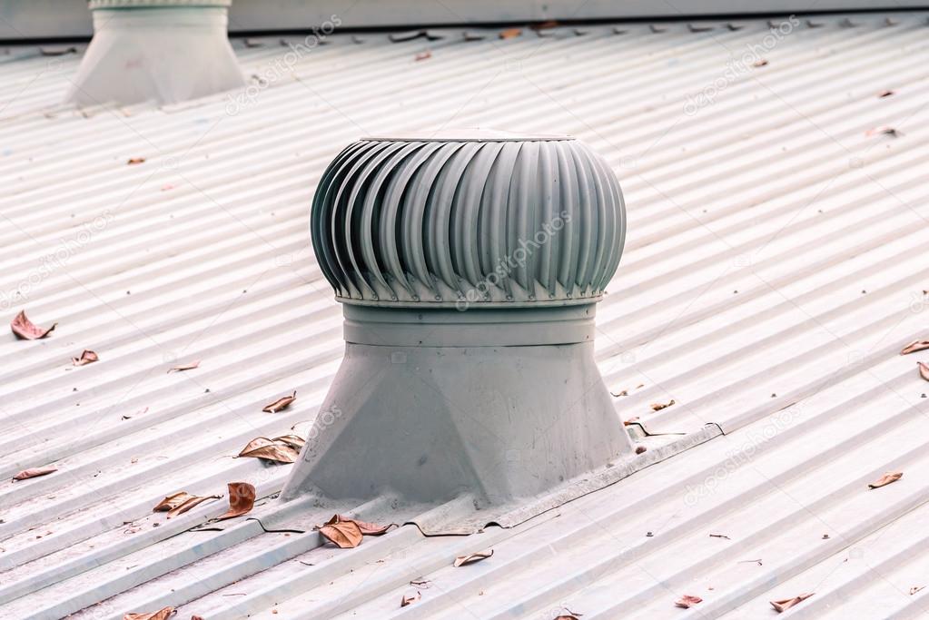 Ventilation system on the roof of factory.