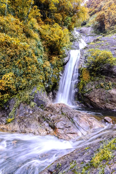 Belle cascade d'automne en forêt profonde à Chiang Mai, Thaïlande . — Photo