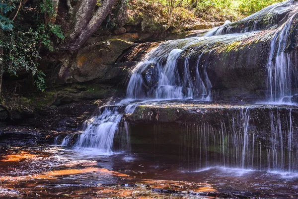 Belle cascade dans la forêt tropicale profonde . — Photo