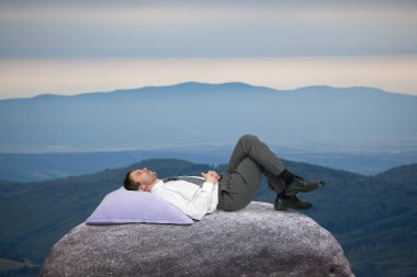 relax on the rock clipart