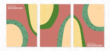 Soyut, çağdaş, egzotik, taze yaz turunçgilleri kartpostal, sosyal medya afişi, broşür kapağı tasarımı. Eko konsepti koleksiyonu. Karpuz, limon