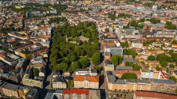 Oslo Norway Beautiful Panoramic Aerial View Photo Flying Drone Oslo — Stock Photo, Image