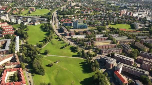 Oslo Noruega Hermoso Video Aéreo Panorámico Desde Avión Tripulado Volador — Vídeo de stock