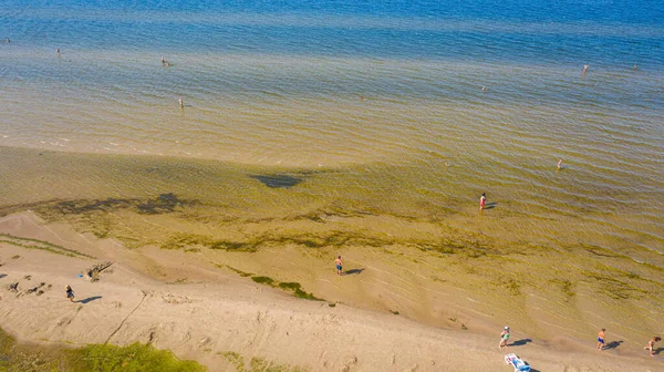 Dzintari Jurmala Lettonie Baltique Photo Aérienne Drone Volant Panoramique Plage — Photo