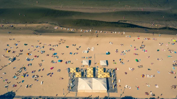 Majori Jurmala Letonia Bálticos Foto Vista Aérea Desde Avión Tripulado — Foto de Stock