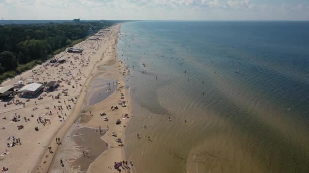 Jurmala Dzintari Letland Baltische Staten Prachtige Panoramische Luchtfoto Video Van — Stockvideo