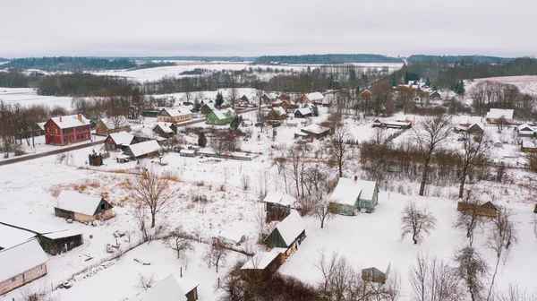 Akniste Jekabpils Latvia Baltics Beautiful Panoramic Aerial View Photo Flying — Stock Photo, Image