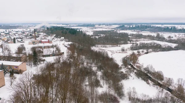 Akniste Jekabpils Λετονία Baltics Όμορφη Πανοραμική Πανοραμική Θέα Φωτογραφία Από — Φωτογραφία Αρχείου