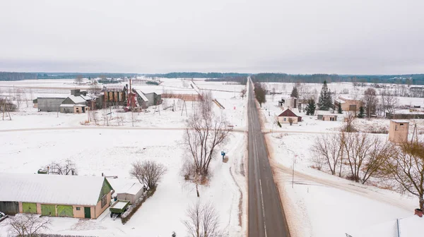 Akniste Jekabpils Lotyšsko Baltics Krásná Panoramatická Letecká Fotografie Letícího Dronu — Stock fotografie