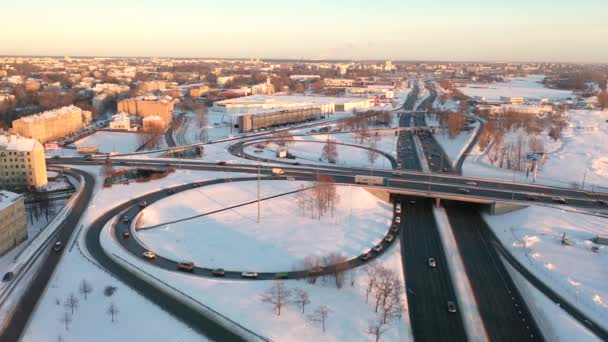 Riga Lettonie Baltique Belle Vidéo Aérienne Panoramique Drone Volant Pont — Video