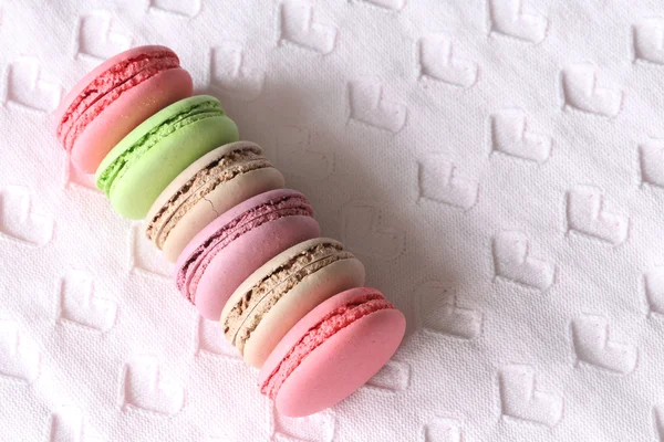 Sortimento de macaroons de cor pastel — Fotografia de Stock