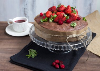 ev yapımı çikolatalı kek yakın çekim