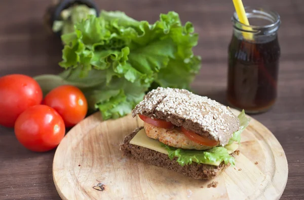 Homemade burger — Stock Photo, Image