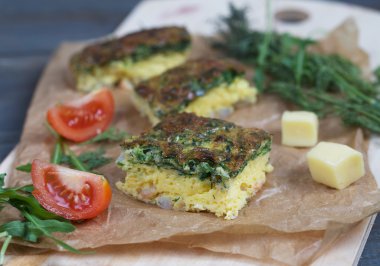 Frittata karides ile