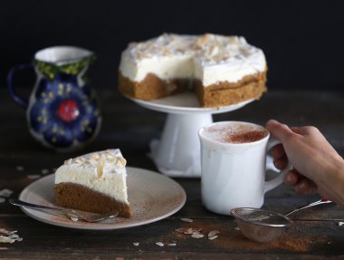 Kahve ile kabak cheesecake