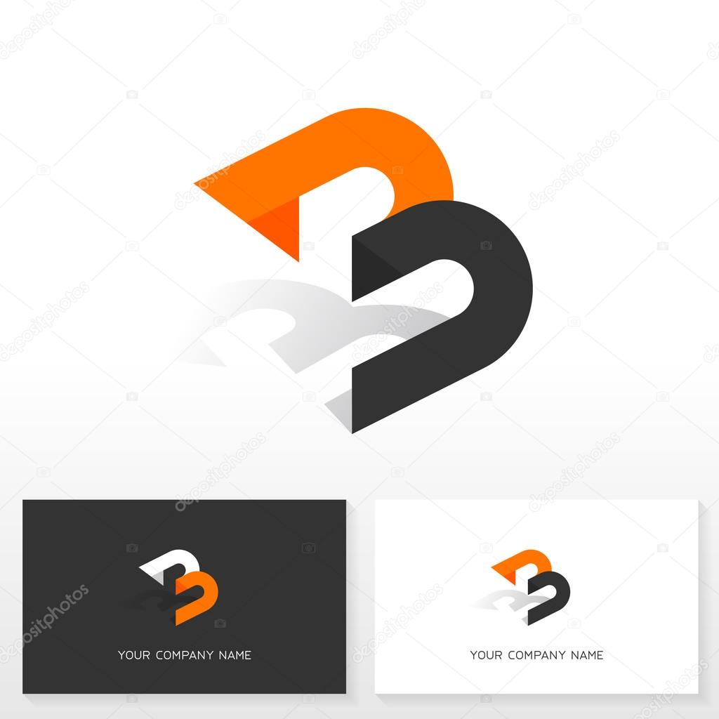 Letter B logo design - vector sign. Business card templates.