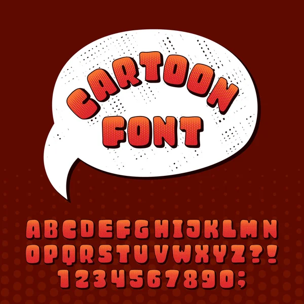 Cartoon alfabet vector lettertype — Stockvector