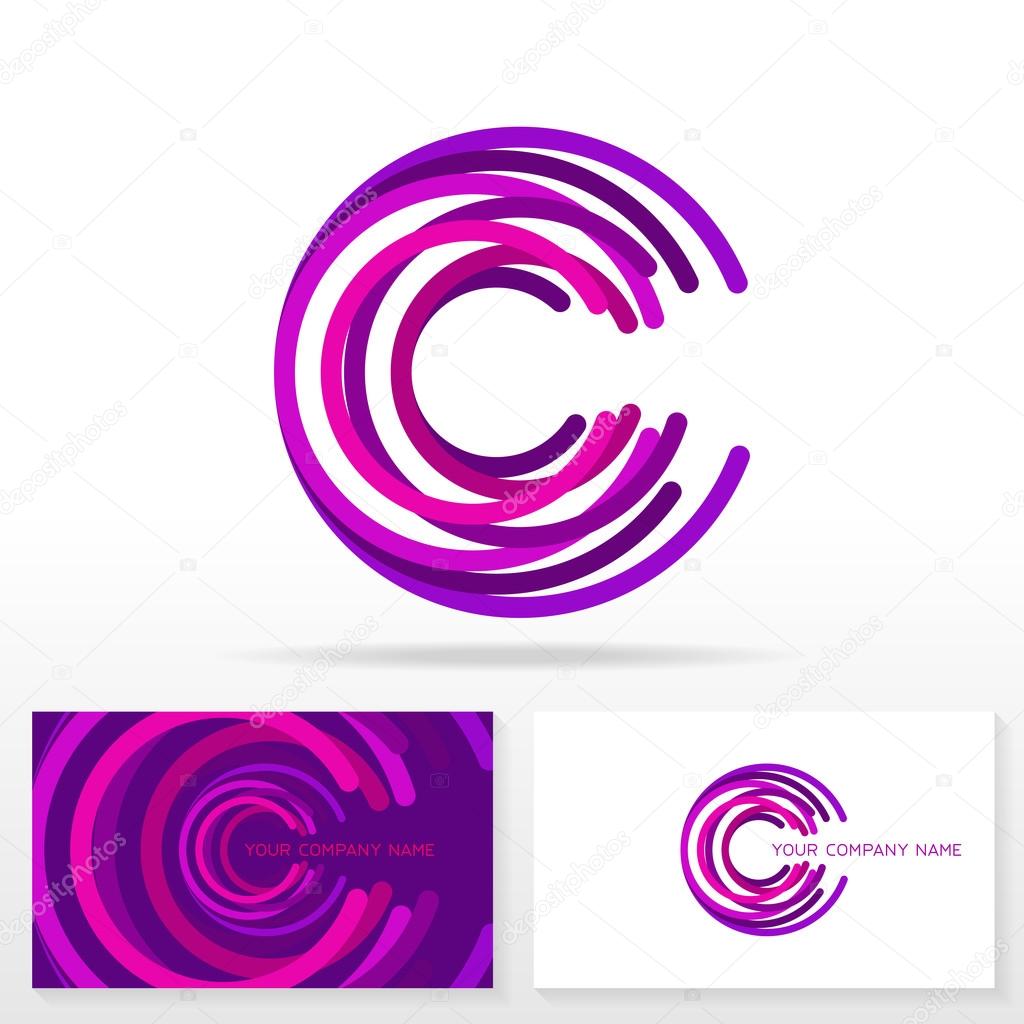 Letter C logo icon design template. Business card templates. Vector illustration.