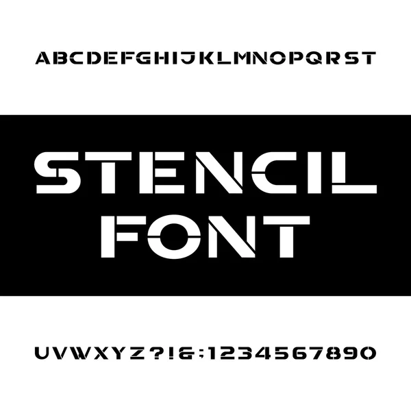 Stencil alfabet vector lettertype.. — Stockvector