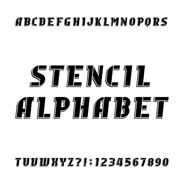 stencil-font Stock Vector