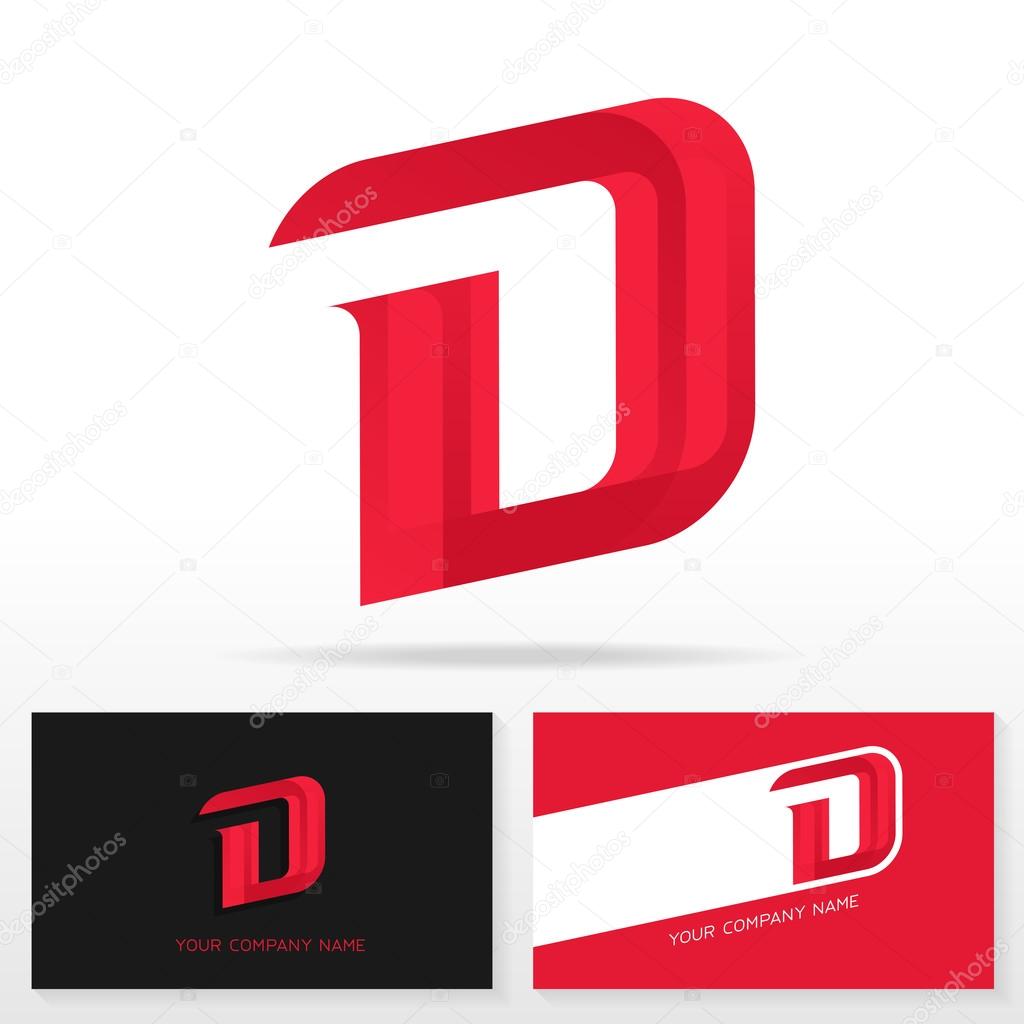 Letter D logo icon design template. Business card templates. Vector illustration.