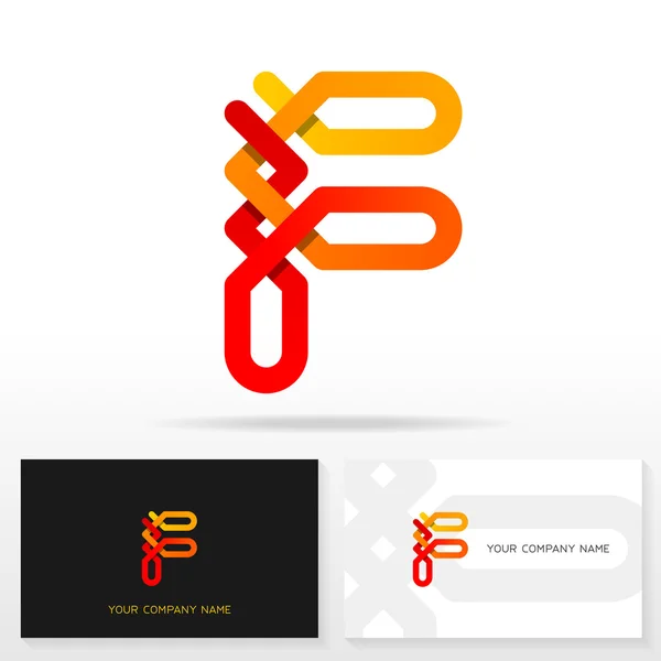 Lettre F logo design - signe vectoriel . — Image vectorielle