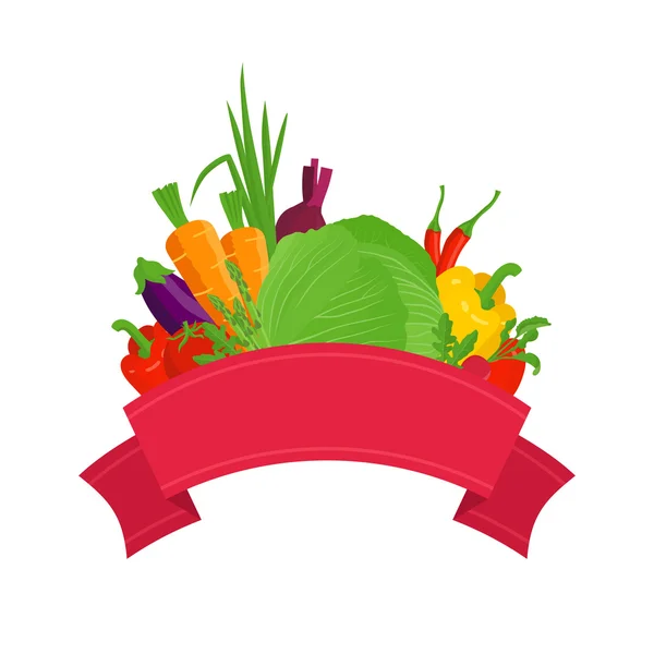 Vários tipos de legumes — Vetor de Stock