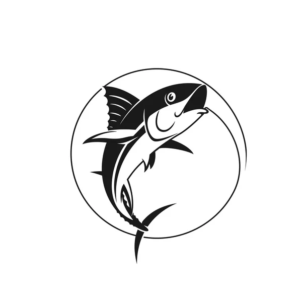 Lov tuňáků na háku — Stockový vektor