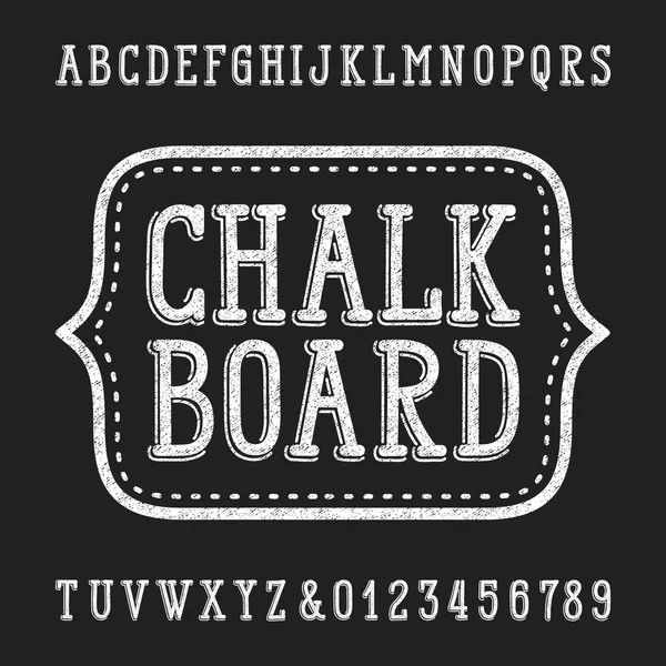 Chalk board hand drawn font. — Stock Vector