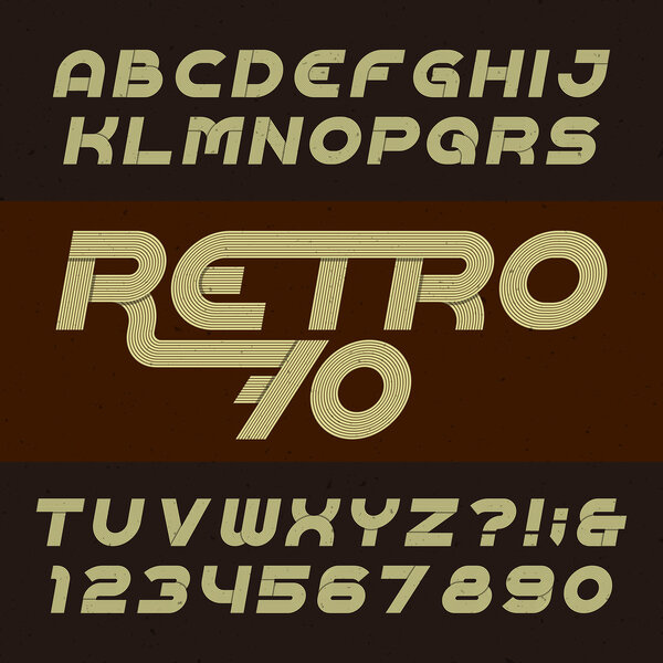 Ретро полоса алфавит векторный шрифт. Буквы, цифры и шрифты
.
