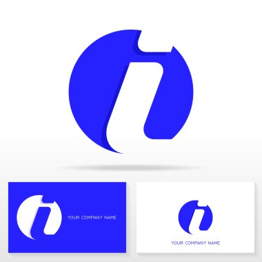 I harfi logo simgesi tasarım şablon elementleri.