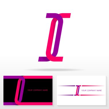 I harfi logo simgesi tasarım şablon elementleri.