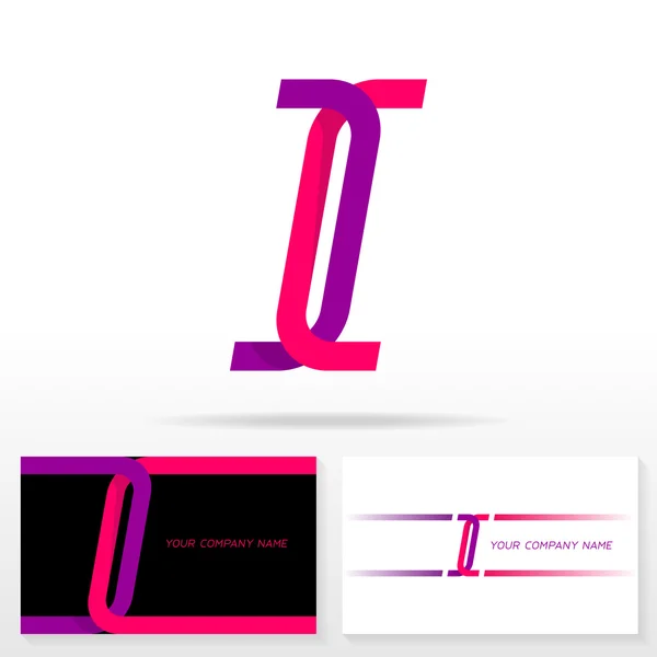 Bokstav I logotyp ikon designmall element. — Stock vektor