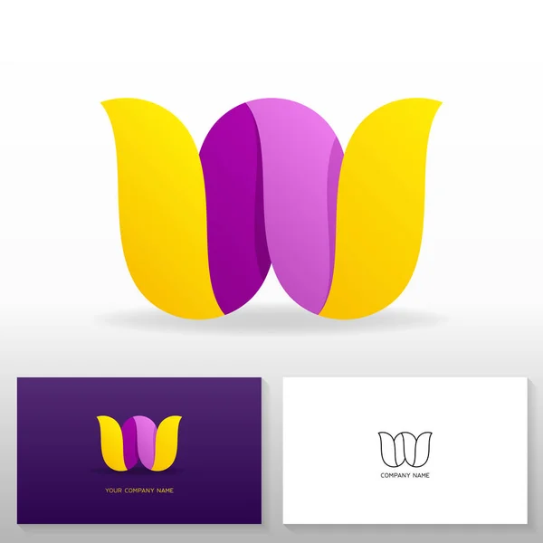 Lettera Logo Design Emblema Astratto Vettore Modelli Biglietti Visita Illustrazione — Vettoriale Stock