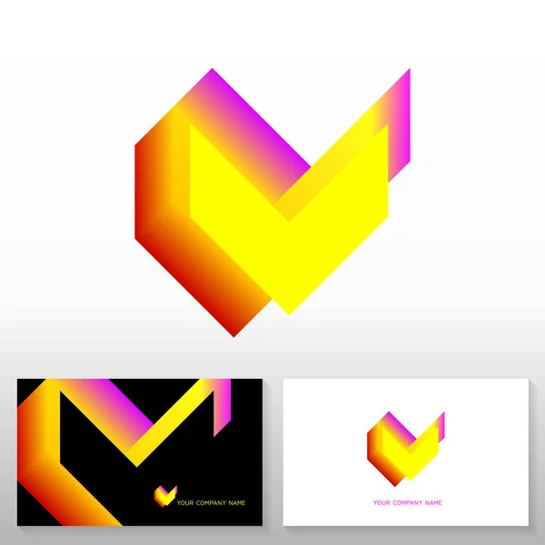 Buchstabe Logo Design Abstraktes Buntes Vektorzeichen Visitenkartenvorlagen Illustration Eines Aktienvektors — Stockvektor