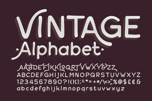 Βίντατζ Αλφάβητο Χειροποίητα Ακατάστατα Γράμματα Αριθμοί Και Σύμβολα Ανάποδη Και — Διανυσματικό Αρχείο