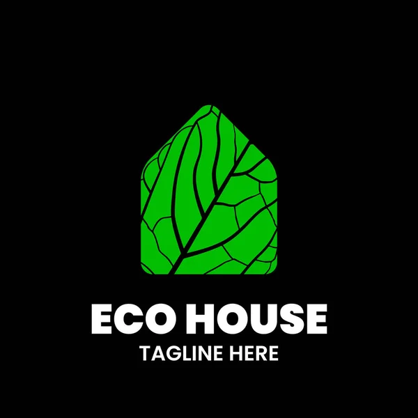 Дизайн Логотипу Eco House Концепція Зеленого Будинку Stock Vector Illustration — стоковий вектор