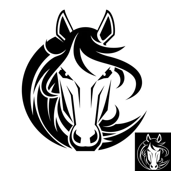 Testa di cavallo logo — Vettoriale Stock