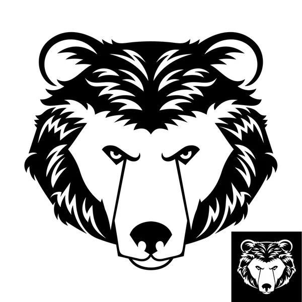 Logotipo da cabeça do urso ou ícone —  Vetores de Stock
