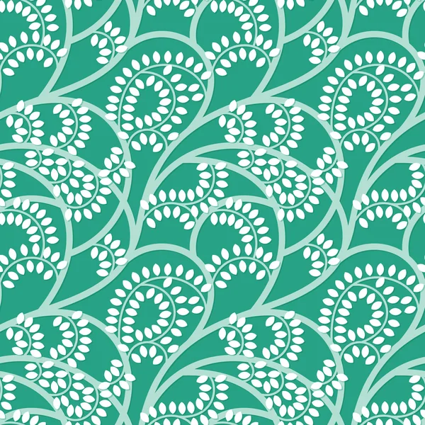 Vector padrão floral sem costura verde . —  Vetores de Stock