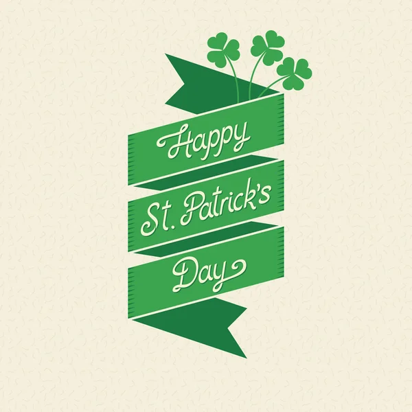 Happy St. Patrick's Day letters op een lint — Stockvector