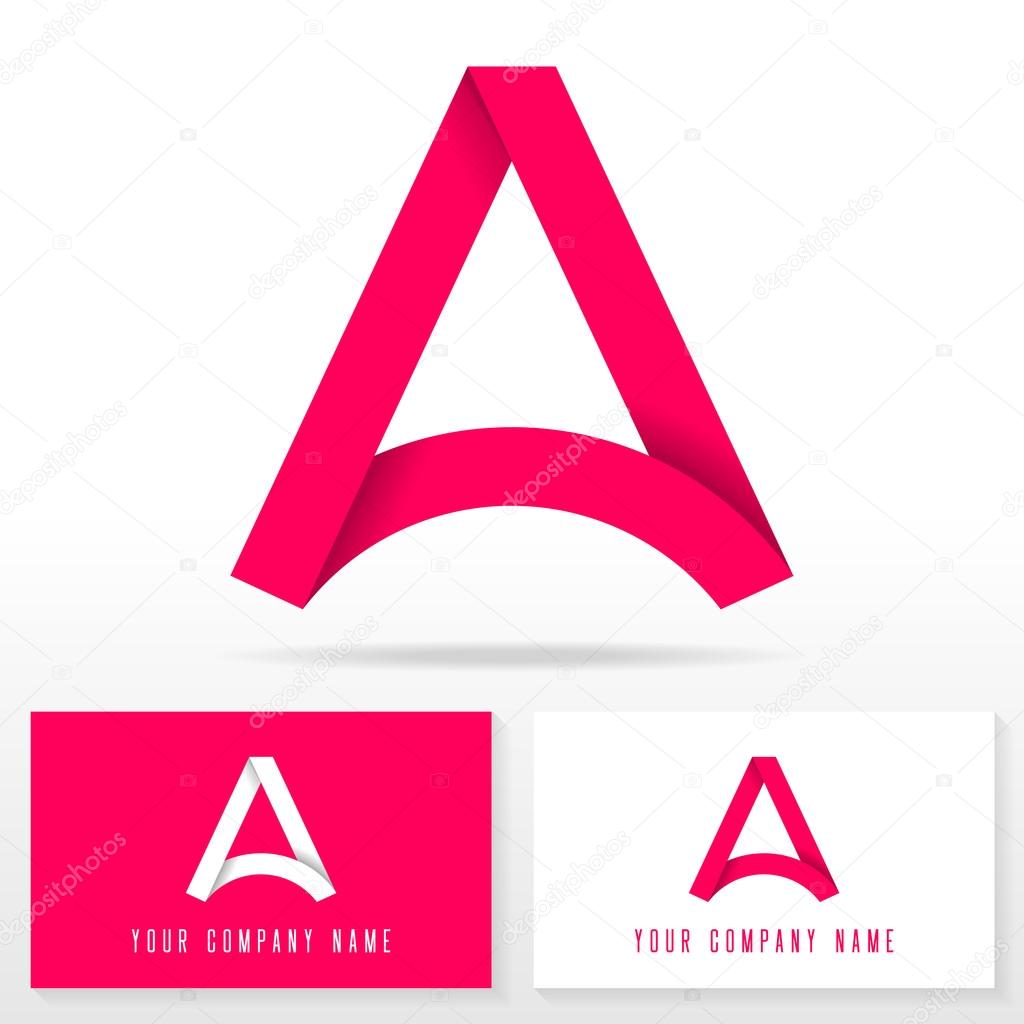 Letter A logo icon design - vector sign. Business card templates.