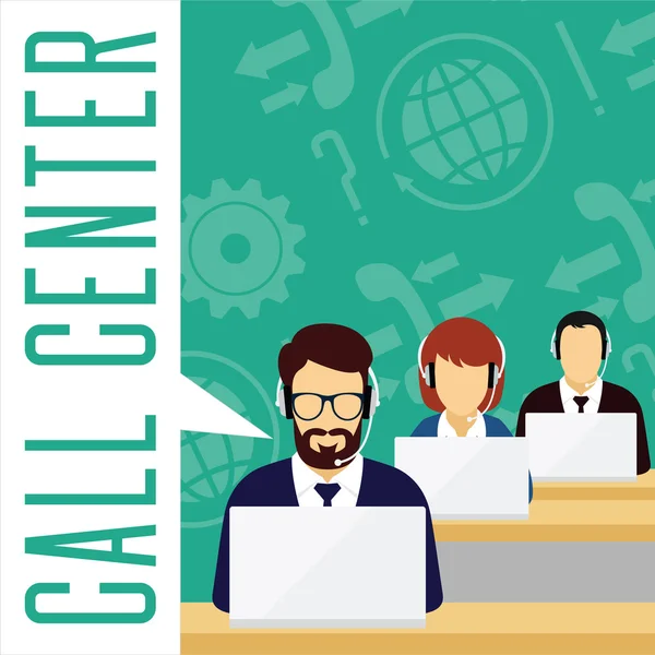 Vektör müşteri hizmet anlayışı. Çağrı Merkezi.