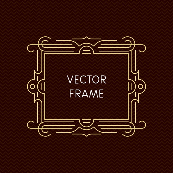 Vector mono line frame with copy space