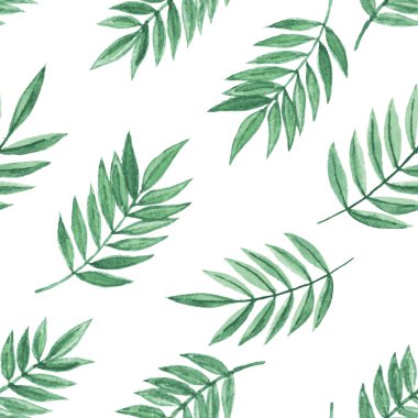 Yapraklı sulu boya deseni.