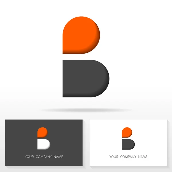 文字 B ロゴ アイコンのデザイン テンプレート要素 - イラスト — ストックベクタ